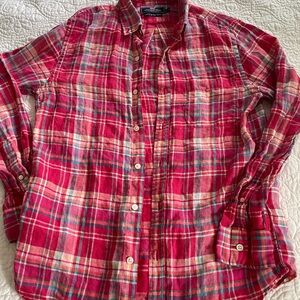 Vineyard Vines Plaid Linen Slim fit Murray. Small